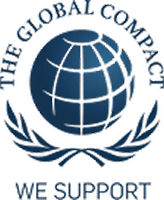 Global Compact logo with globe and text.